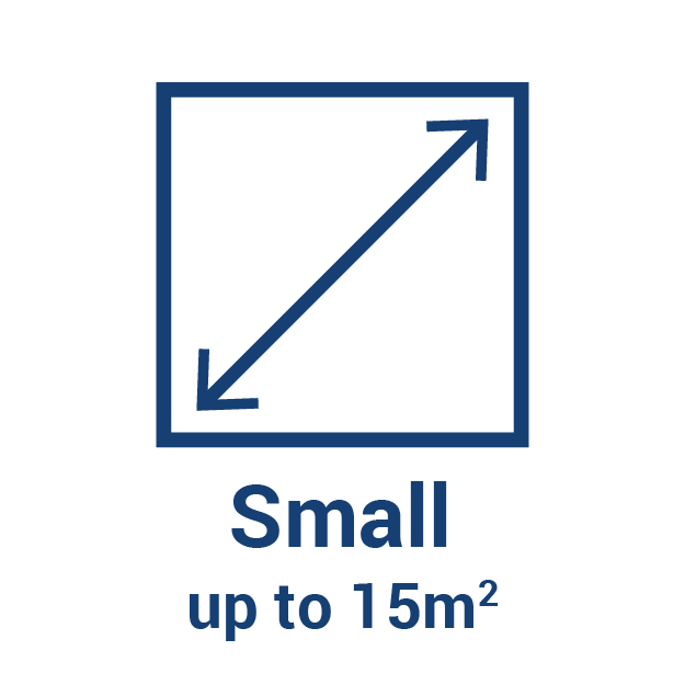 Small up to 15m2