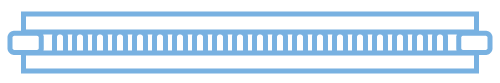 Diagram of a double panel convector radiator