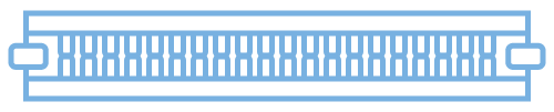 Diagram of a double panel double convector radiator